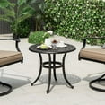 thumbnail image 1 of Costway Table d'Appoint de Patio 24 Pouces avec Patins de Pieds Ajustables, Table d'Extrémité Ronde en Aluminium Coulé, 1 of 9
