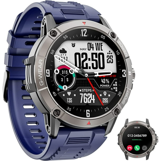 HD Bluetooth Call Smart Watch Men Sports GPS Tracker Heart Monitor 400mAh