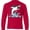 Red, variant on Inktastic Great White Shark Jumping Long Sleeve Youth T-Shirt