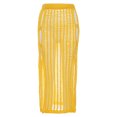 thumbnail image 1 of Pudcoco Women Summer Slim Fit Hollow Out High Waisted Solid Color Knit Skirt, 1 of 9