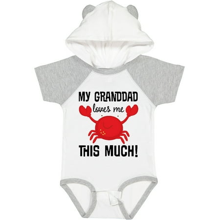 

Inktastic My Granddad Loves Me Grandson Crab Gift Baby Boy Bodysuit