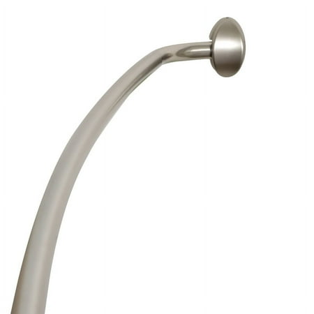Zenith Adjustable Curved Shower Rod 72 in. L Silver