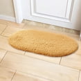 thumbnail image 3 of bestolf Oval Bath Mat Thick Super Absorbent Plush Area Rug Shaggy Carpet Backing Machine Washable Soft Bathroom Floor Mat, 3 of 8