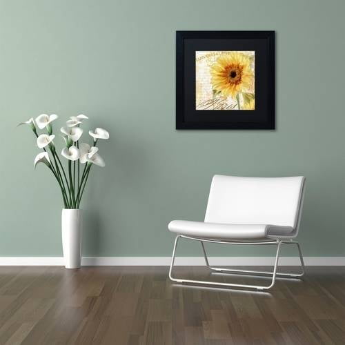 Trademark Fine Art "Ete II" Canvas Art by Color Bakery Black Matte, Black Frame
