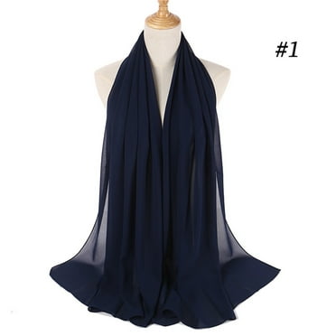 Alitao Scarf for Women Silk Scarf Women Plain Bubble Chiffon Scarf Hijab Wrap Printe Shawls Headband Muslim Hijabs Head Scarf Shawl Wraps G One Size