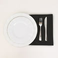 thumbnail image 5 of Efavormart 5 Pack Black Cotton Blend Cloth Napkins, Washable Reusable Table Dinner Napkins - 20"x20", 5 of 8