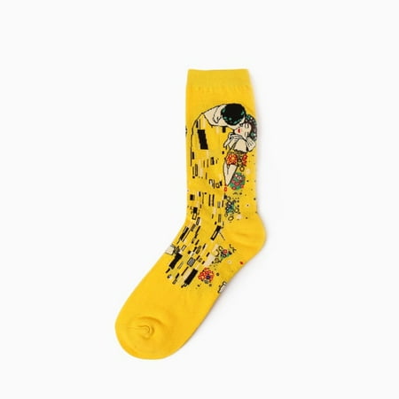 

Mural World Famous Oil Painting Series Men Socks Funny Socks