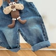 thumbnail image 7 of WAYUTE Toddler Overalls Denim Pants with Cute Animal Character Front Pocket for Girls and Boys Casual Daily Wear, 7 of 7