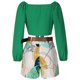 thumbnail image 5 of Conjunto de dos piezas de camiseta con cuello en V y cordones informales de verano sexy a la moda para mujer Pompotops  qwe24402, 5 of 8
