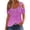 Purple #06, variant on Cold Shoulder Eyelet Tops for Women Summer Casual Short Sleeve Floral Shirts Loose Tunic Blouses Boho Beach Tshirt Loose Fit Cold Shoulder Shirt