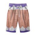 thumbnail image 5 of Trendfront Women's Plus Size High Waisted Colorblock Bermuda Shorts Lightweight Elastic Waist with Pockets Lounge Bottoms, 5 of 5