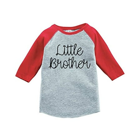 

7 ate 9 Apparel Boy s Little Brother Red Baseball Tee