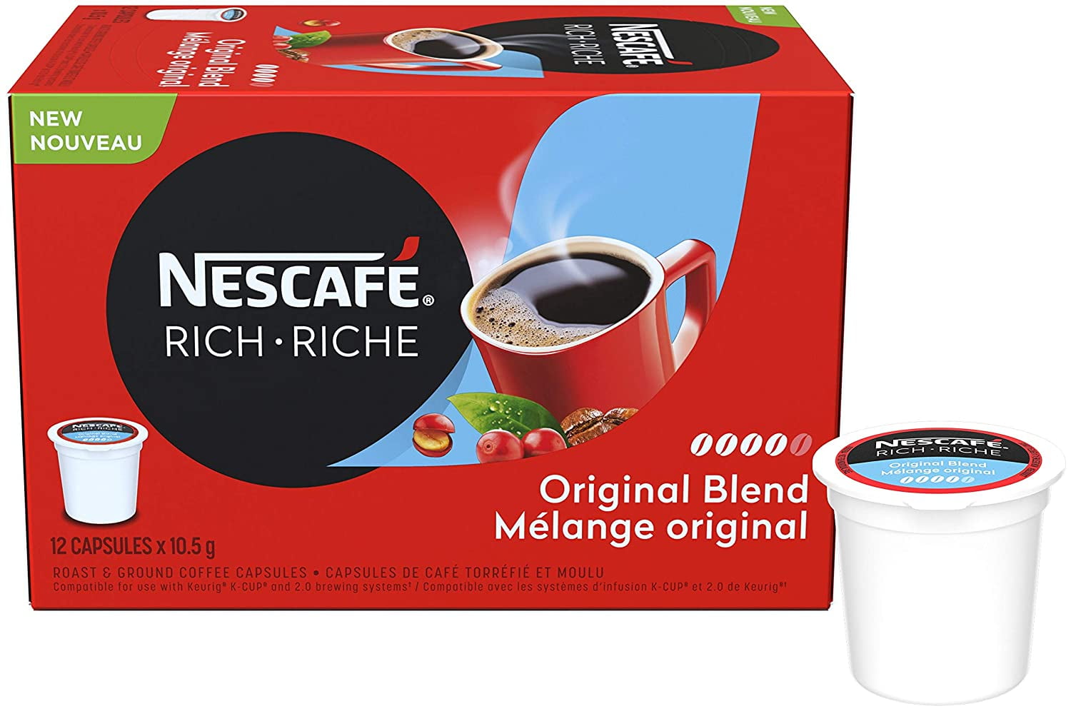 Nescafe Rich Original Coffee Capsules, 12 x 10.5g, (Imported from