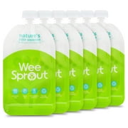 WeeSprout Double Zipper Reusable Food Pouches for Babies & Toddlers, Green, 7 fl oz