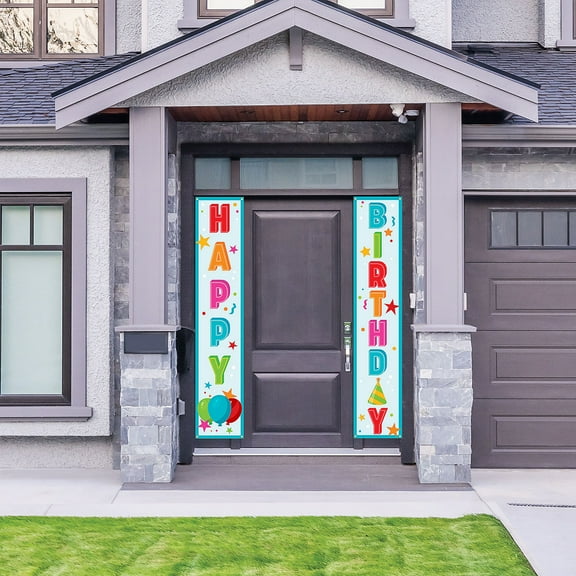 Fun Express Happy Birthday Vertical Banner Set - 2 Pc