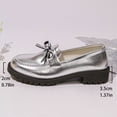 thumbnail image 6 of DIVVce Metallic Bow Accent Platform Loafers For Women Closed Toe Slip On Comfortable Footwear, 6 of 8