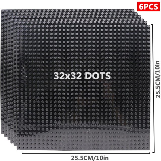 Juego de bloques de construcción de figuras clásicas para niños, 6 piezas, placa Base, 32x32, 32x16 tachuelas, bloques de placa Base, juguetes para niños, regalos