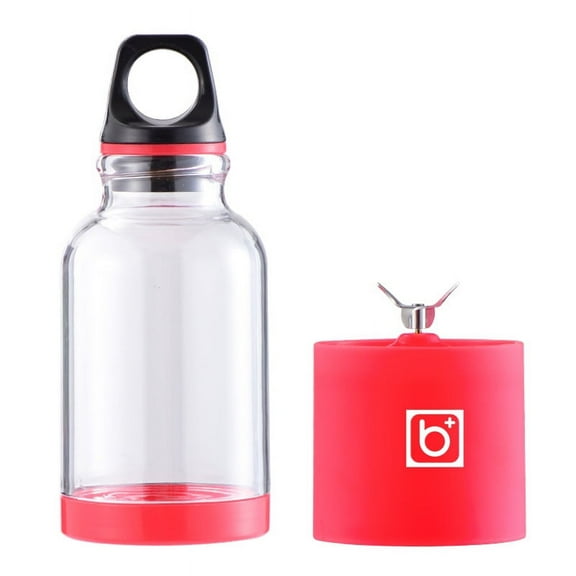 Portable Blender With Handle and Base 500ml Personal Size Blender USB Rechargeable High Power Blades Fresh Fruit Mixer Mini Juicer Cup For Shakes Ice Smoothies 1500mAh For Travel Sport outdoor(Red)