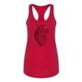 thumbnail image 1 of Heart Sketch Racerback Tank Women -Image by Shutterstock, Female Small, 1 of 4