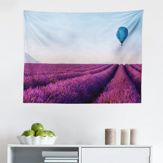 Christmas Tapestry, Gingerbread Cookies Hot Chocolate with Pink Marshmallows and Candy Cane, Fabric Wall Hanging Decor for Bedroom Living Room Dorm, 2 Sizes, Baby Pink Multicolor, by Ambesonne