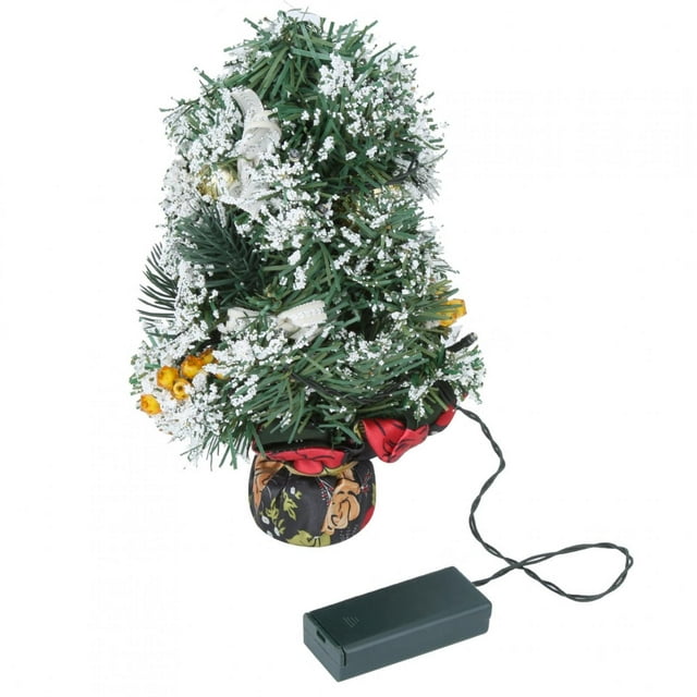 Household Desktop Mini Christmas Tree With Light Ornaments 30cm Christmas Party Decorative AccessoriesGold Tree