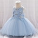 thumbnail image 1 of Vestido de princesa con bordado de mariposas para niñas, vestido de algodón con luna llena para bebés, vestido de cumpleaños para niños, 1 of 6
