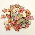 thumbnail image 2 of 50Pcs Maple Leaves Wooden Buttons, 2 of 7