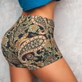 thumbnail image 6 of Seamless Workout Shorts Women - Paisley Pattern No.9086 Biker Gym Running Yoga Spandex Shorts for Women, 6 of 7