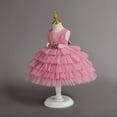 thumbnail image 3 of Kiijoy Infant Girls Birthday Party Dress Flower Layered Princess Puffy Dress Ball Gown, 3 of 8