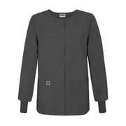 Sivvan Women's Scrubs Warm-Up Jacket / Front Snaps - Round Neck