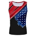 thumbnail image 2 of kpoplk Men's American Flag Tank Tops Summer Short Sleeved Tee Workout T-Shirts Beach Athletic Undershirts(Black,XL), 2 of 3
