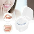 thumbnail image 3 of Awwp White Denture Box*1 Denture Bath Case Cup Box Holder Storage Soak Container with Strainer Basket for Travel Cleaning, Clear Out Stock!, 3 of 6