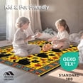 thumbnail image 4 of ODIKA 4'x6' Machine Washable Non-Slip Area Rug, Vibrant Garden Inspired Welcome High Traffic Rug, Yellow, 27814, 4 of 7