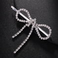 thumbnail image 2 of Vorkoi Bow Hair Clips Rhinestone Hair Accessories Silver Hair Bows for Women Crystal Prom Hair Decoration Non-Slip Jeweled Bowknot Clips Duckbill Hair Barrettes for Girls Thick Long Short Hair, 2 of 4