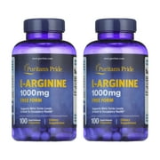 (2 pack) Puritan's Pride L-Arginine 1000 mg Capsules, 100 Ct