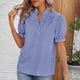 thumbnail image 2 of Usted Es Más Que una Camisa de Puntuación de Prueba, Cuello en V de Manga Corta Suelta, Camisa para Mujeres, 2 of 5
