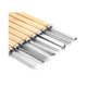 thumbnail image 1 of Juego de cinceles de torno para carpintería HSS, 8 Uds., juego de cinceles giratorios de madera, herramientas de torneado de madera dura, 1 of 5