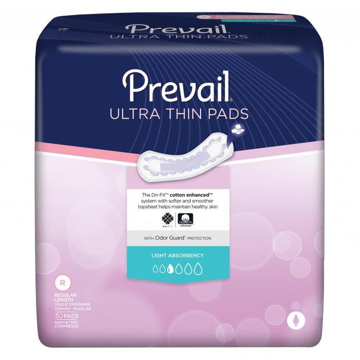 Prevail Daily Pads Bladder Control Pad, 91/4 Inch Light Absorbency