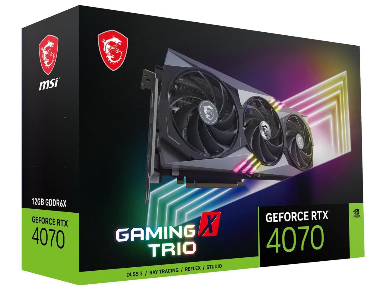 MSI GeForce RTX 4070 Gaming X Trio 12GB GDDR6X Graphics GPU, PCI
