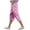 Pink, variant on Lenpel Capri Pants for Girls Lightweight Elastic Waist Drawstring Side Button Tapered Cropped Pants Casual Loose Capris