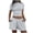 Gray, variant on Womens 2 Piece Outfits Short Sleeve Crew Neck Crop Tops Drawstring Elastic Waist Shorts Casual Loose Summer Plain Workout Sets