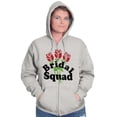 thumbnail image 4 of Bridal Squad Bachelorette Party Zip Hoodie Sweatshirt Women Brisco Brands L, 4 of 6