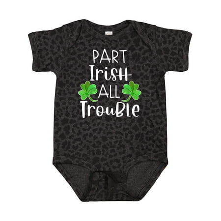 

Inktastic Part Irish All Trouble St. Patrick s Day with Green Clovers Gift Baby Boy or Baby Girl Bodysuit