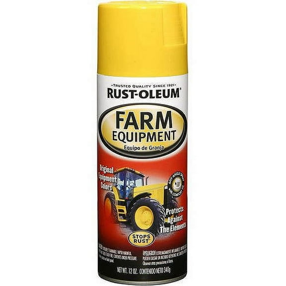 JD Yellow, Rust-Oleum Specialty Farm and Implement Gloss Spray Paint-250787, 12 oz
