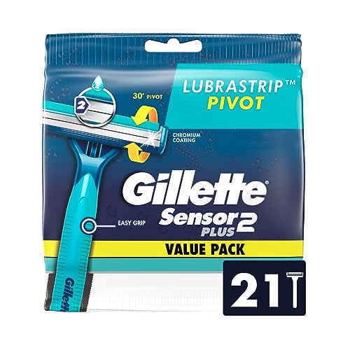 Sensor2 Plus Pivot Men's Disposle Razor, 21 Razors