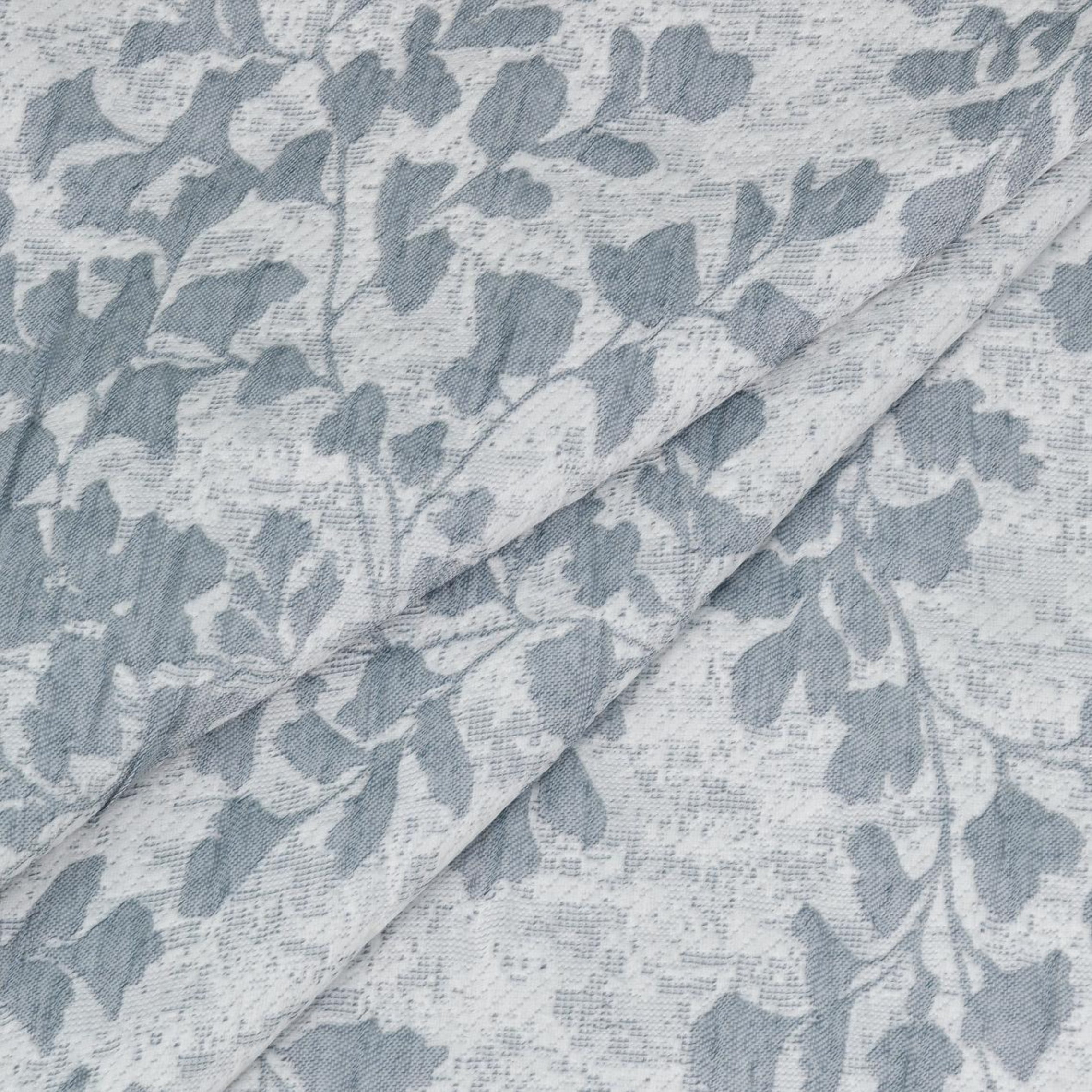 Dainty Home Heather Woven Leaf Jacquard Shower Curtain, Soft Textured Polyester, 72 x 72 Inches