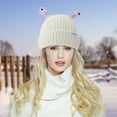 thumbnail image 5 of Holloyiver Cute And Funny Knitted Wool Hat, Eyes And Antennas Fresh And Sweet Essential For Going Out On The Street, 5 of 8
