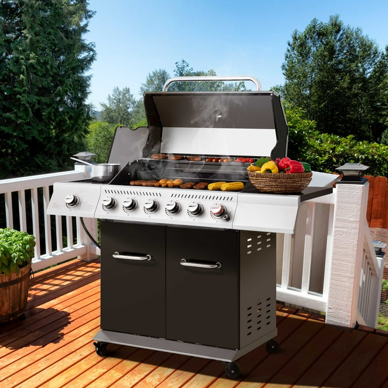 Royal Gourmet GA6402H 6-Burner BBQ Gas Grill with Sear Burner and