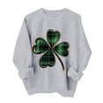 thumbnail image 1 of Wo-Fusoul Chandail pour Femmes, chandail à Manches Longues Col Rond, Haut Décontracté Imprimé pour la Saint-Patrick, Design Sans Capuche, 1 of 6