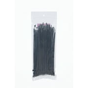 (3 pack) Hyper Tough 8 inch 75lb Cable Ties UV Resistant Black 50 Count